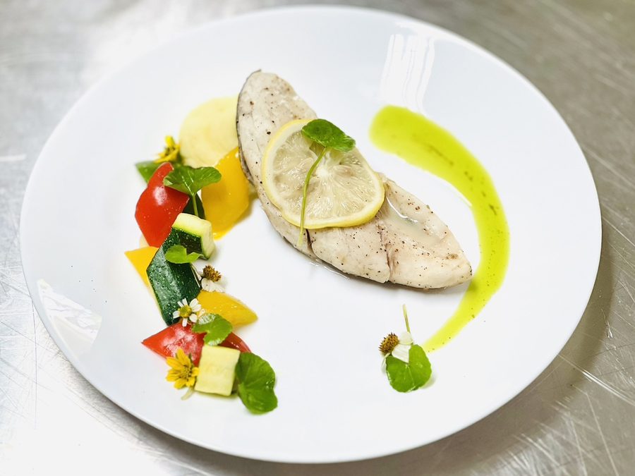 A dish plated in the centre’s kitchen
