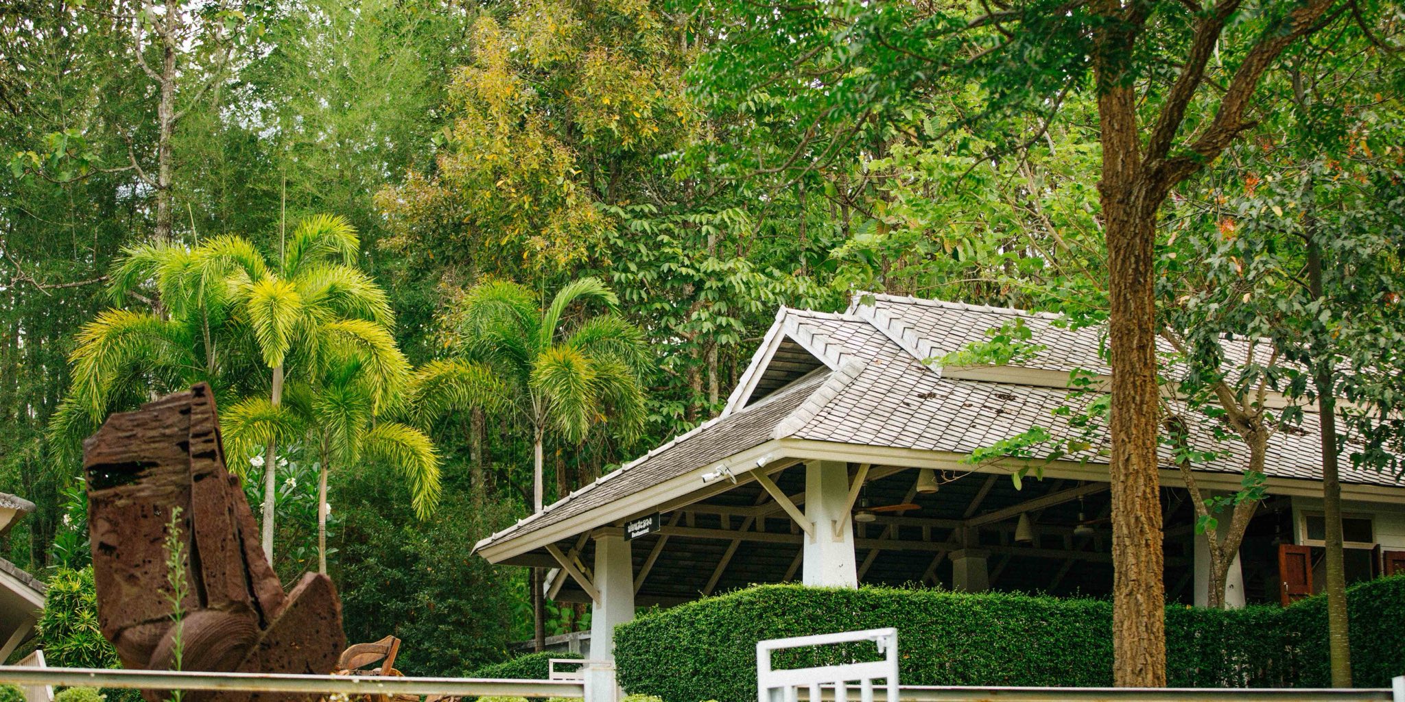 The grounds and mountain setting at The Beekeeper House