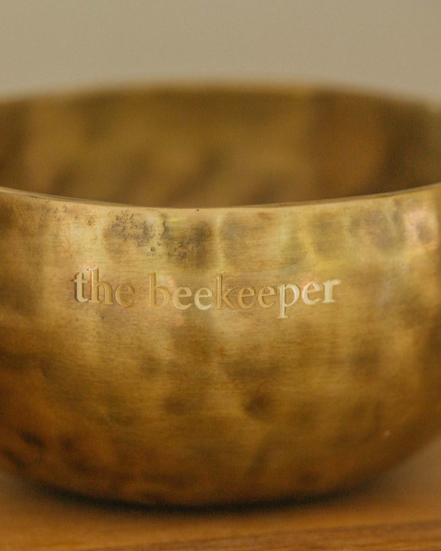 A singing bowl used in the sound bath sessions